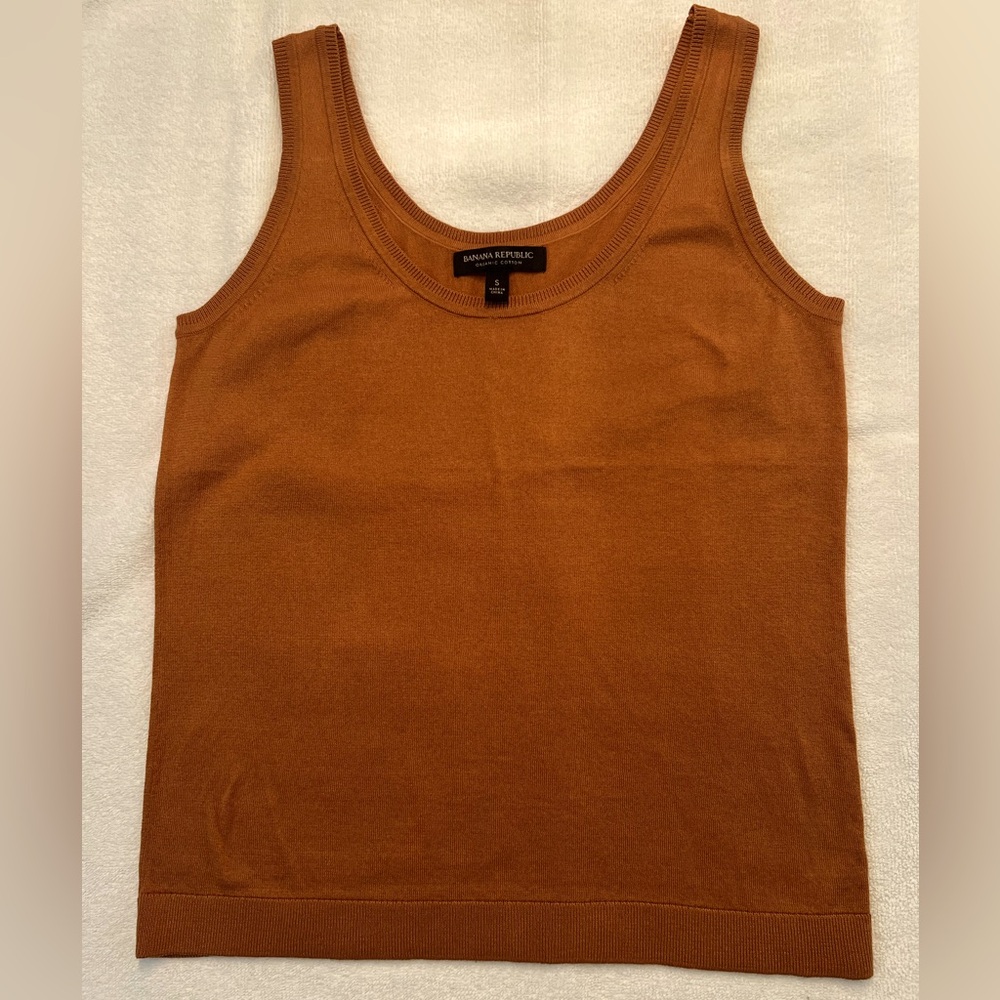 NWOT Rust Organic Cotton Sleeveless Tank Sz S